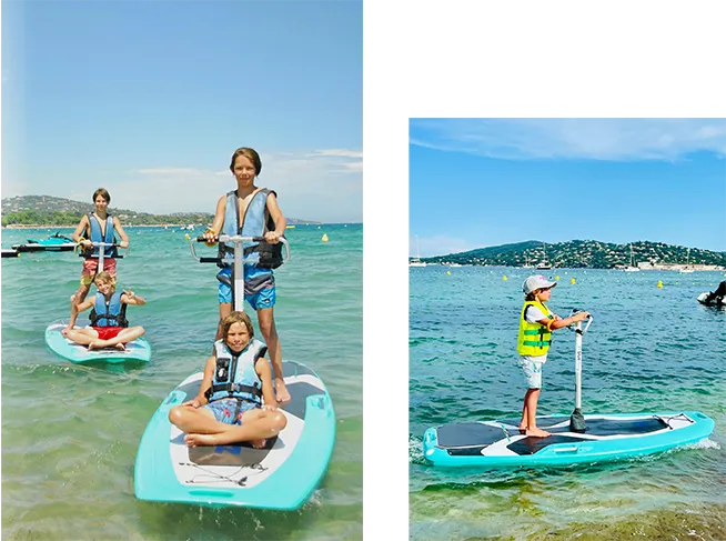 La trottinette des mers à Port Grimaud. Une activité nautique fun, écologique et accessible à toute la famille dans le Golfe de Saint-Tropez.