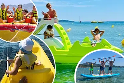 Riviera Sailing & Watersports Port Grimaud multi-activiteitenpakketten: jetski, parasailen, paddleboard, kajak, trekband, eFoil
